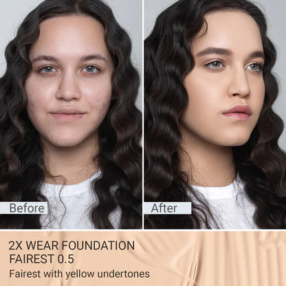 2X Wear – Long-Lasting Foundation