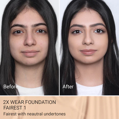 2X Wear – Long-Lasting Foundation