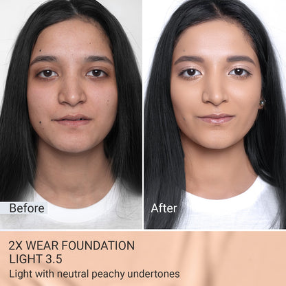 2X Wear – Long-Lasting Foundation