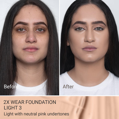 2X Wear – Long-Lasting Foundation