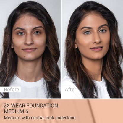 2X Wear – Long-Lasting Foundation